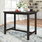 ZNTS TOPMAX Rustic Wooden Counter Height Dining Table for Small Places, Espresso WF198245AAE