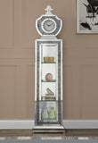 ZNTS ACME Noralie GRANDFATHER CLOCK W/LED Mirrored & Faux Diamonds AC00351