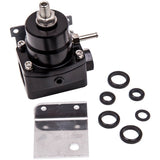 ZNTS Adjustable Fuel Pressure Regulator kit + 100psi Guage AN6 Fitting 99703071