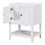 ZNTS 24" Bathroom Vanity Base Only, Soild Wood Frame, Bathroom Storage Cabinet with Doors and Open Shelf, WF287735AAK