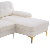 ZNTS Three-Seat Simple And Stylish Indoor Modular Sofa Beige 82830683