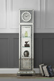 ZNTS ACME Noralie GRANDFATHER CLOCK W/LED Mirrored & Faux Diamonds AC00354