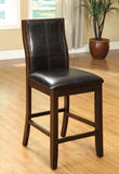 ZNTS Transitional Dining Room Counter Height Chairs Set of 2pc High Chairs only Brown Cherry Unique B011P156648