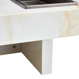 ZNTS A modern and practical coffee table with imitation marble patterns, made MDF material. The fusion W1151119881