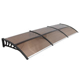 ZNTS 300 x 96 Household Application Door & Window Awnings Brown Board & Black Holder 04553002