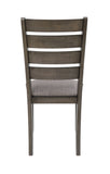 ZNTS Contemporary Dining Chairs Set of 2 Gray Finish Solid Wood Fabric Cushion Side Chairs Kitchen Dining B011107758