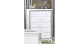 ZNTS Sterling Mirror Framed Chest Made With Wood in White Color 808857981936
