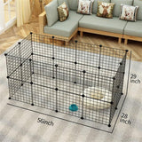 ZNTS Pet Playpen, Small Animal Cage Indoor Portable Metal Wire Yard Fence for Small Animals, Guinea Pigs, 26976233