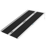 ZNTS Non-Skid Wheelchair Ramp 5FT, Threshold Ramp with a Non-Slip Surface, Portable Aluminum Foldable 22490796