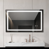 ZNTS Led Mirror for Bathroom with Lights,Dimmable,Anti-Fog,Lighted Bathroom Mirror with Smart Touch TH-903DH