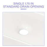 ZNTS 19"x15" White Ceramic Rectangular Vessel Bathroom Sink W124366953