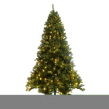 ZNTS Pre-lit Christmas Tree 7.5ft Artificial Hinged Xmas Tree with 400 Pre-strung Led Lights Foldable W49819945