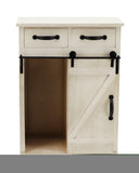 ZNTS Classic Style White Country Style Single Barn Door With 2 Drawers Vintage Wooden Cabinet 84969480
