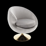 ZNTS 360 Degree Swivel Cuddle Barrel Accents, Round Armchairs with Wide Upholstered, Fluffy Fabric W1539P147081