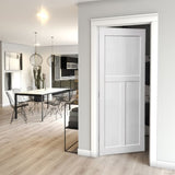 ZNTS CRAZY ELF 28" x 84" "T" Style Real Primed Door Slab, DIY Panel Door, Modern Interior Barn Door, W936104309