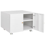 ZNTS Office furniture Copier Cabinet white 2 door steel copier stand mobile pedestal file Printer Stand W124757932