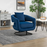 ZNTS House hold Upholstered Tufted Living Room Chair Textured velvet Fabric Accent Chair with Metal Stand W1588127228