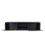 ZNTS FCH Modern Minimalist Floating TV Stand for 65-inch TVs, High Glossy Wall-Mounted Entertainment 06436605