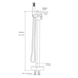 ZNTS Freestanding Bathtub Faucet with Hand Shower W1533125013
