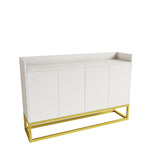 ZNTS Stylish and Functional 4-Door Storage Cabinet with Square Metal Legs and Particle Board Material,for W75784357