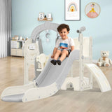 ZNTS Toddler Slide and Swing Set 5 in 1, Kids Playground Climber Slide Playset with Telescope, PP321359AAE