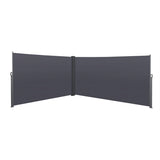 ZNTS 276" x 71'' Retractable Side Screen Awning, UV Resistant and Waterproof Patio Privacy Screen,Dark 20315230