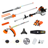 ZNTS 8 in 1 Multi-Functional Trimming Tool, 56CC 2-Cycle Garden Tool System with Gas Pole Saw, Hedge W46561889