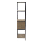 ZNTS Darley 3-Shelf Bookcase with Storage Cabinet B035118581
