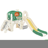 ZNTS Kids Slide Playset Structure, Freestanding Castle Climbing Crawling Playhouse with Slide, Arch PP300683AAF
