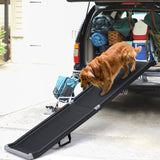 ZNTS Folding Pet Ramp, Portable Lightweight Dog and Cat Ramp, Great for Cars, Trucks and SUVs, Black W2181P151679