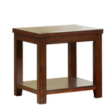 ZNTS End Table Dark Cherry Open Shelf Natural Wood Grain Design 1pc Table Living Room Furniture B011133619