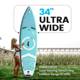 ZNTS Inflatable Stand Up Paddle Board 11'x34"x6" With Accessories W144081490