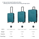 ZNTS Hardshell Luggage Sets 3 Piece double spinner 8 wheels Suitcase with TSA Lock Lightweight PP304127AAF