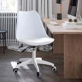 ZNTS Modern Home Office Desk Chairs, Adjustable 360 &deg;Swivel Chair Engineering Plastic Armless Swivel W115155825