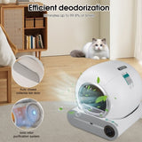ZNTS Self-Cleaning Cat Litter Box, Automatic Scooping and Odor Removal, App Control Support 2.4G WiFi, W1655122596