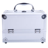 ZNTS SM-2176 Aluminum Makeup Train Case Jewelry Box Cosmetic Organizer with Mirror 9