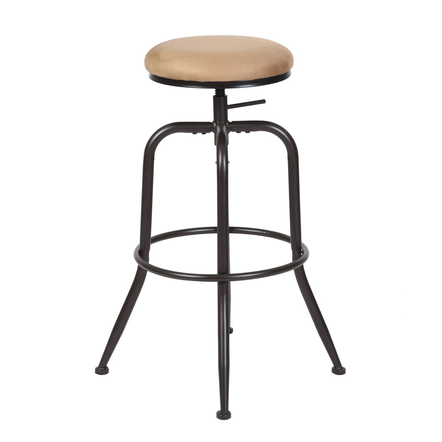 ZNTS Walker Industrial Counter Bar Stools, SUEDE PU , Height adjustable W1314114924
