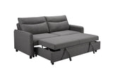 ZNTS 3 in 1 Convertible Sleeper Sofa Bed, Modern Fabricseat Futon Sofa Couch w/Pullout Bed, Small W141765014