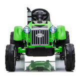 ZNTS Toy Tractor with Trailer,3-Gear-Shift Ground Loader Ride On with LED Lights 14537194