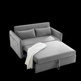 ZNTS MH" Sleeper Sofa Bed w/USB Port, 3-in-1 adjustable sleeper with pull-out bed, 2 lumbar pillows and W119362743