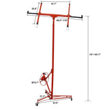 ZNTS Drywall Panel hoist Drywall Lift Rolling Panel Hoist Jack Lifter 16ft Red Color W465137159