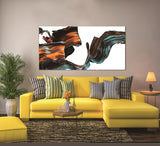 ZNTS Oppidan Home "Abstract Ribbon" Acrylic Wall Art B03050824