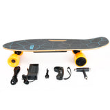 ZNTS Small Electric Skateboard with Remote Control, 350W, Max 10 MPH, 7 Layers Maple E-Skateboard, load W34856855