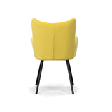 ZNTS Modrest Barrett Modern Yellow Velvet Dining Chair B04961459