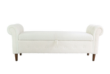 ZNTS Multifunctional Storage Rectangular Sofa Stool- Beige 81199750