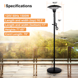ZNTS Simple Deluxe 1500W Patio Heater,Outdoor Patio Heater,Outdoor Electric Heater,Infrared Heater for W113472837
