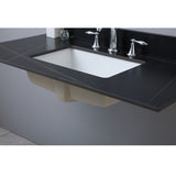 ZNTS Montary 43inch bathroom stone vanity top black gold color with undermount ceramic sink and three W509128647