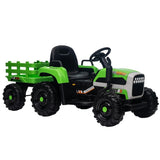 ZNTS Ride on Tractor with Trailer,12V Battery Powered Electric Tractor Toy w/Remote Control,electric car W1396104249