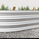 ZNTS Raised Garden Bed Outdoor, Oval Large Metal Raised Planter Bed for for Plants, Vegetables, and W840102510