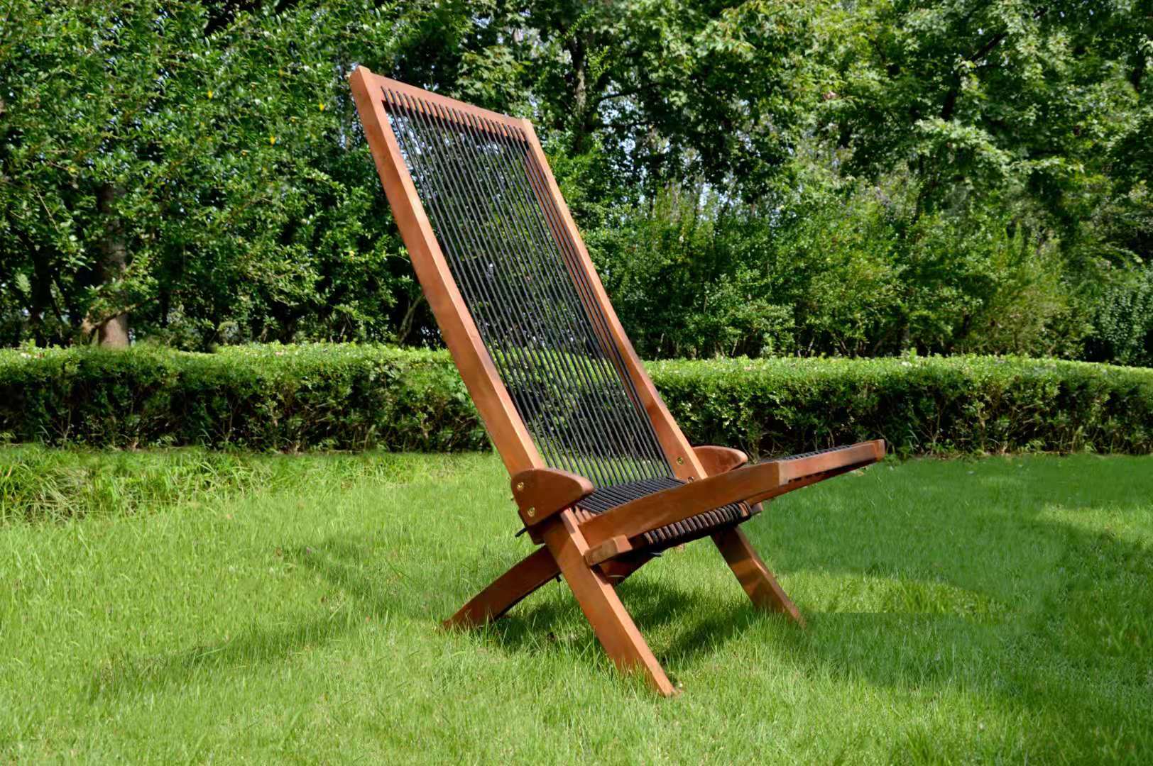 ZNTS folding roping wood chair W55622287